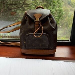 Vintage Louis Vuitton Brown Leather Backpack